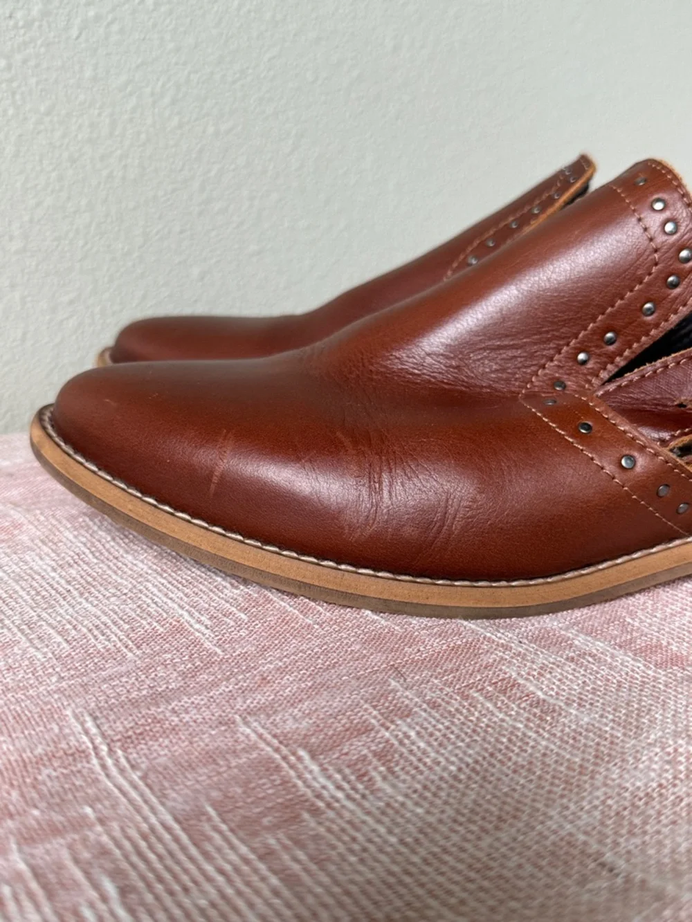 Musse & Cloud Brown Leather Buckle Ankle Booties / Shooties